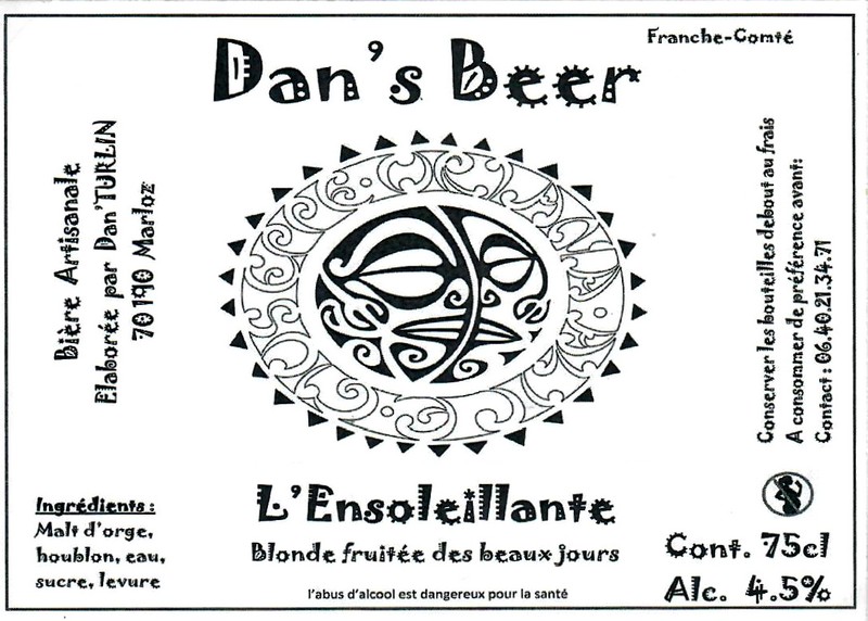 Etiquette BRASSERIE DAN'S BEER 03