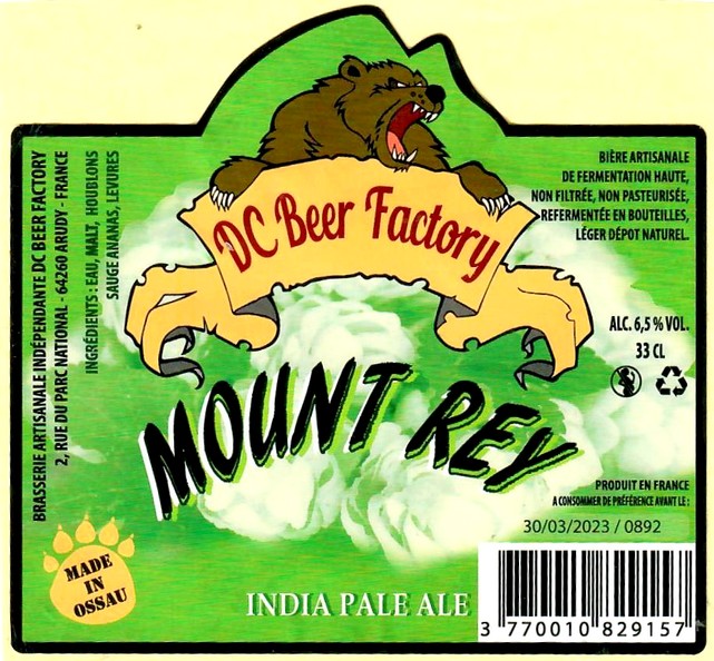 Etiquette BRASSERIE DC BEER FACTORY 09