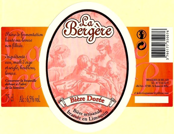 Etiquette BRASSERIE DE BEL AIR 01