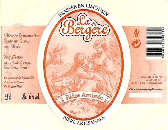 Etiquette BRASSERIE DE BEL AIR 02