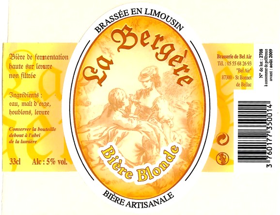 Etiquette BRASSERIE DE BEL AIR 03