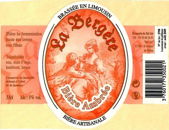 Etiquette BRASSERIE DE BEL AIR 09