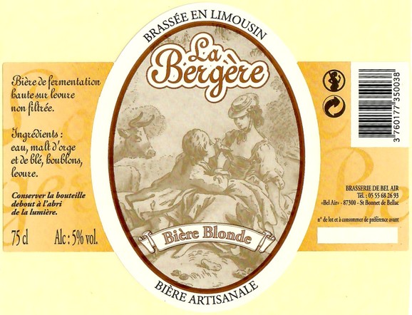 Etiquette BRASSERIE DE BEL AIR 23