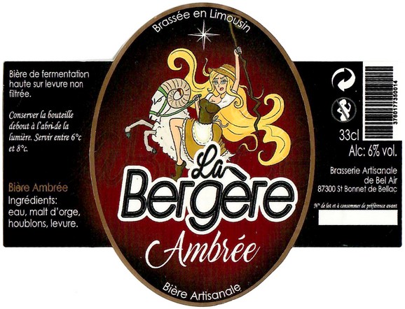 Etiquette BRASSERIE DE BEL AIR 39