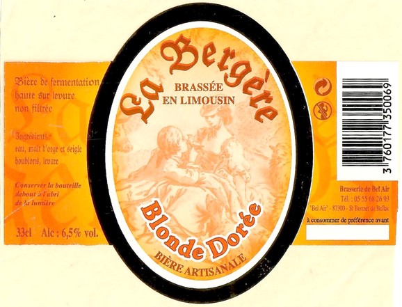 Etiquette BRASSERIE DE BEL AIR 52