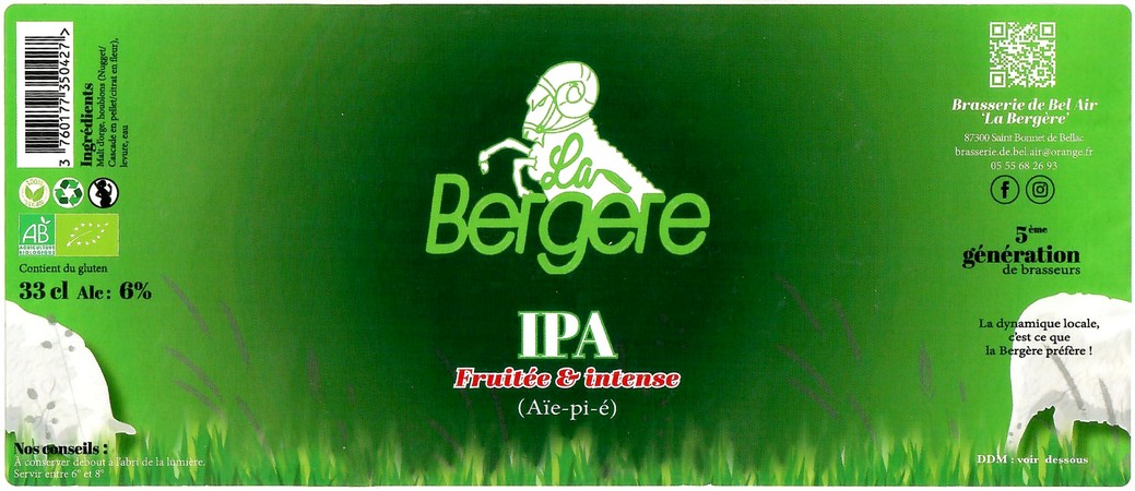 Etiquette BRASSERIE DE BEL AIR 54