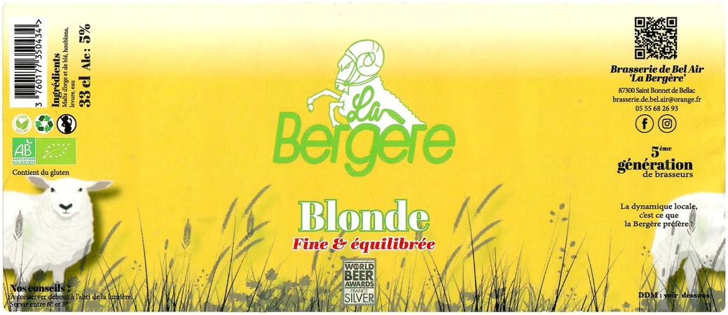 Etiquette BRASSERIE DE BEL AIR 55