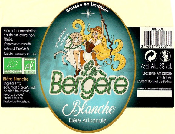 Etiquette BRASSERIE DE BEL AIR 58