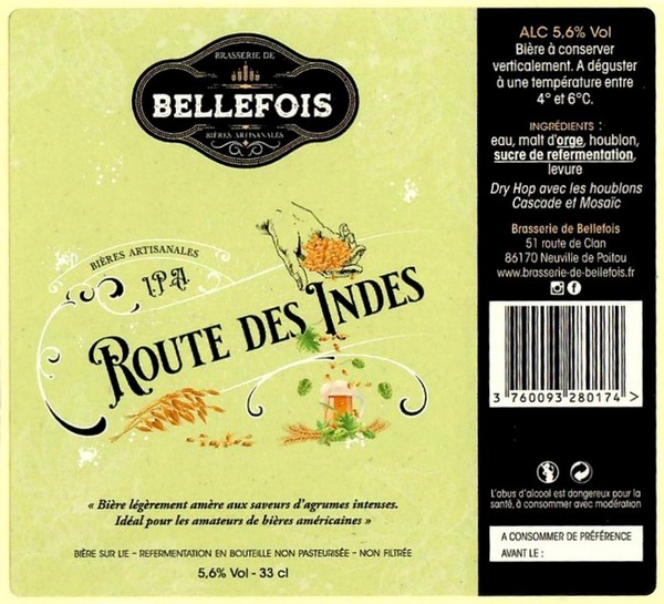 Etiquette BRASSERIE DE BELLEFOIS 02