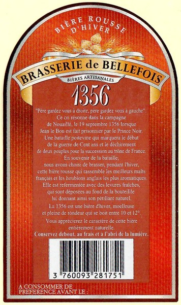 Etiquette BRASSERIE DE BELLEFOIS 17B