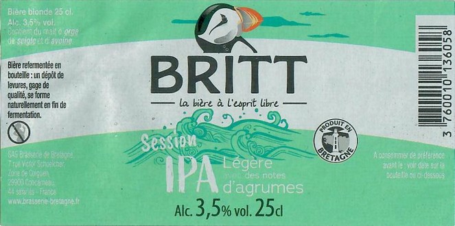 Etiquette BRASSERIE DE BRETAGNE 100