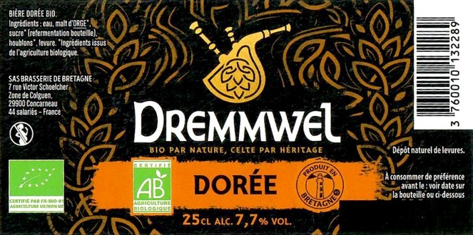 Etiquette BRASSERIE DE BRETAGNE 112