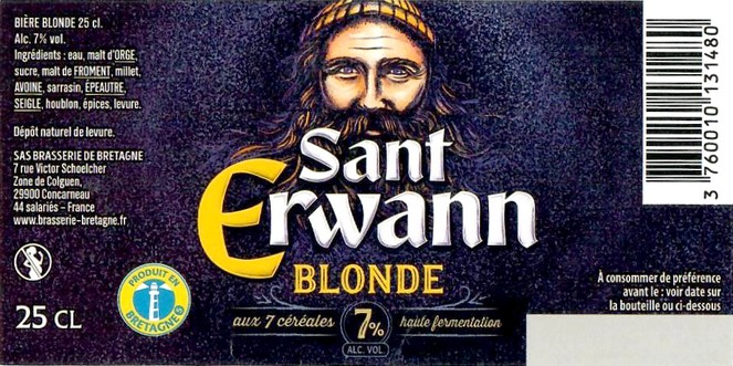 Etiquette BRASSERIE DE BRETAGNE 113