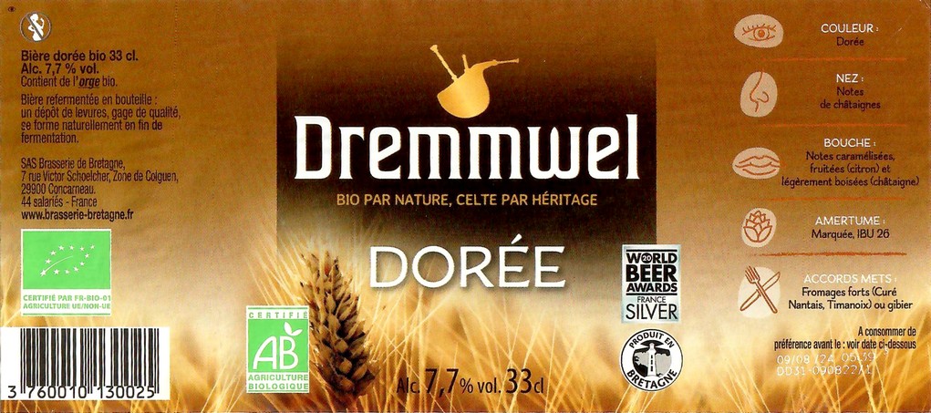 Etiquette BRASSERIE DE BRETAGNE 117