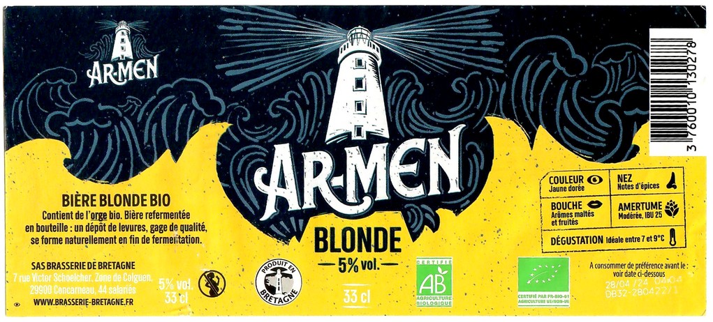 Etiquette BRASSERIE DE BRETAGNE 119