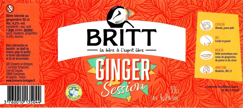 Etiquette BRASSERIE DE BRETAGNE 97