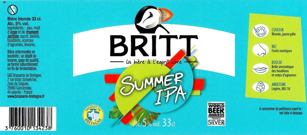 Etiquette BRASSERIE DE BRETAGNE 99