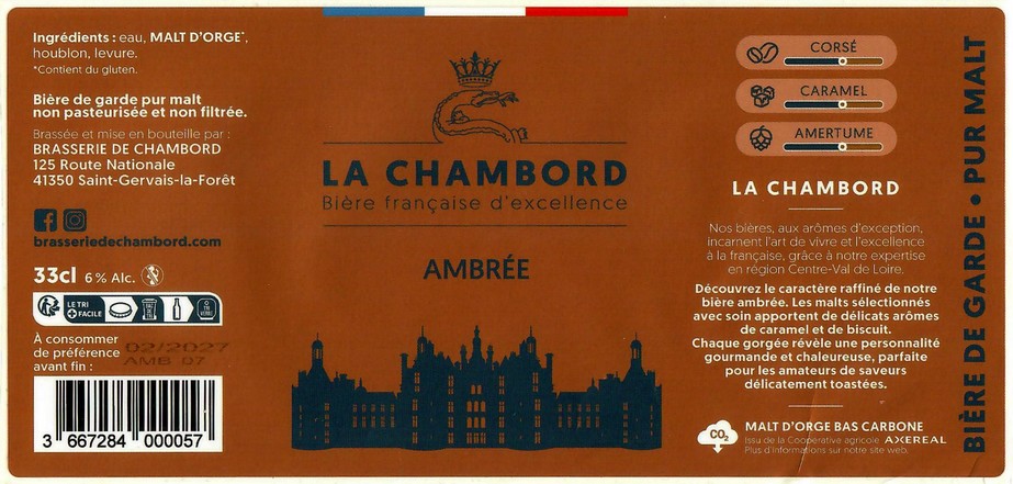 Etiquette BRASSERIE DE CHAMBORD 03