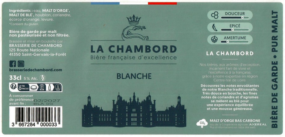 Etiquette BRASSERIE DE CHAMBORD 04