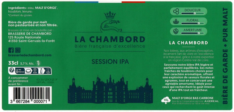 Etiquette BRASSERIE DE CHAMBORD 05