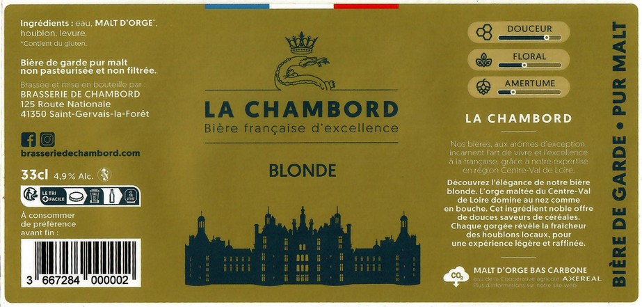 Etiquette BRASSERIE DE CHAMBORD 06