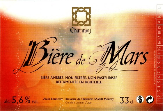 etiquette BRASSERIE DE CHARMOIS 12