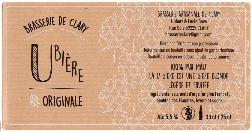 Etiquette BRASSERIE DE CLARY 01