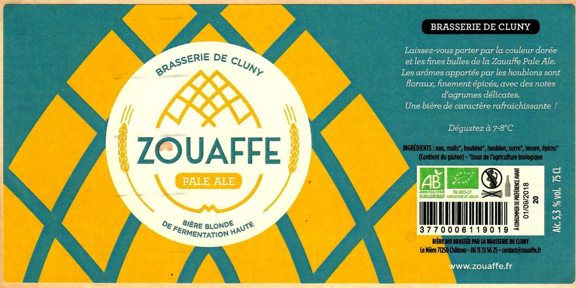Etiquette BRASSERIE DE CLUNY 07