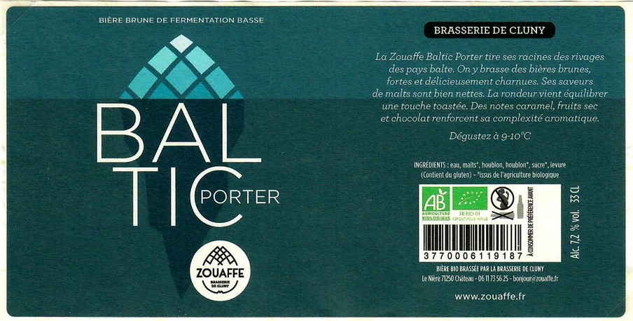 Etiquette BRASSERIE DE CLUNY 14