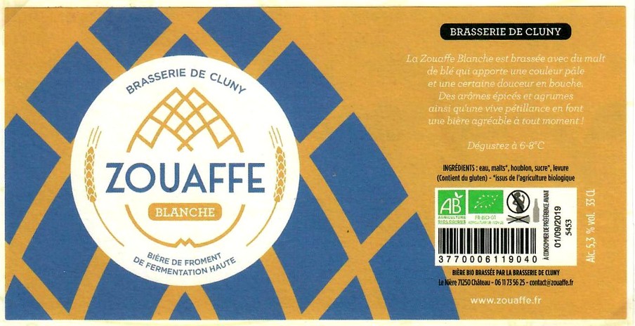 Etiquette BRASSERIE DE CLUNY 16