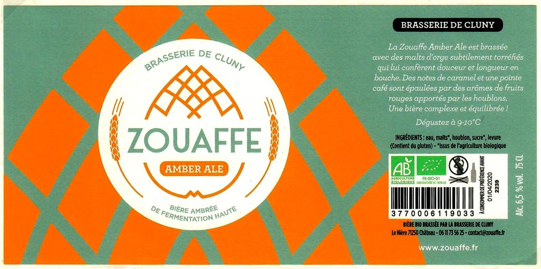 Etiquette BRASSERIE DE CLUNY 23