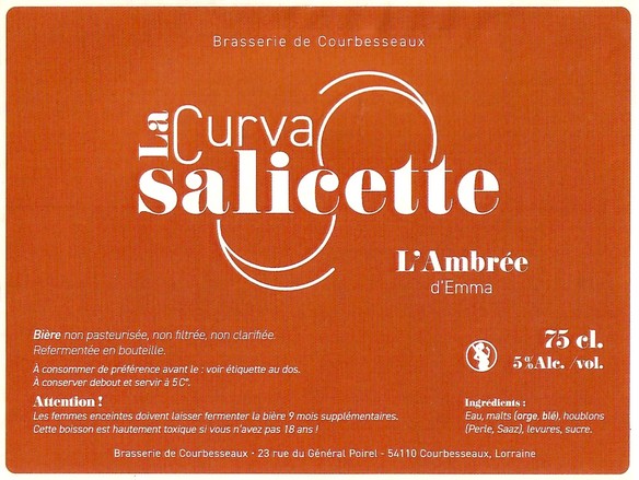 Etiquette BRASSERIE DE COURBESSEAUX 01
