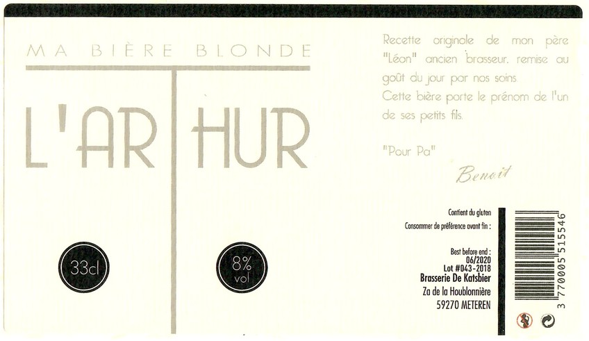 Etiquette BRASSERIE DE KATSBIER 169