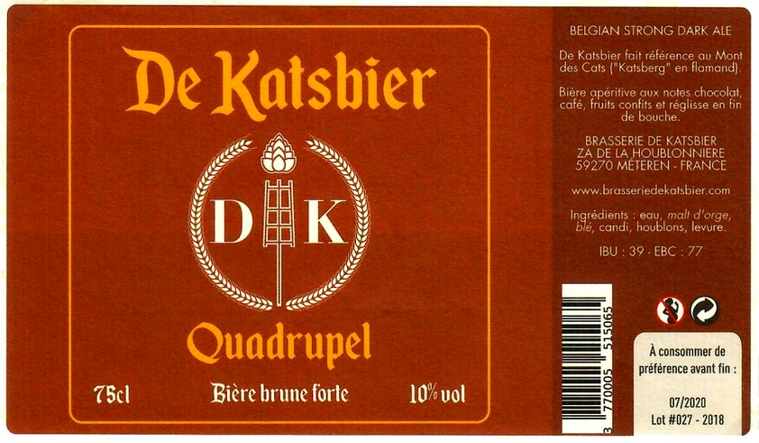 etiquette BRASSERIE DE KATSBIER 18