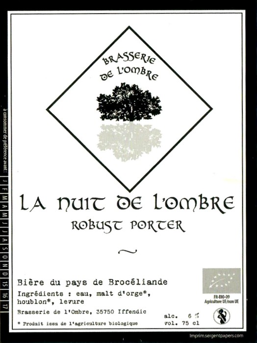Etiquette BRASSERIE DE L OMBRE 05