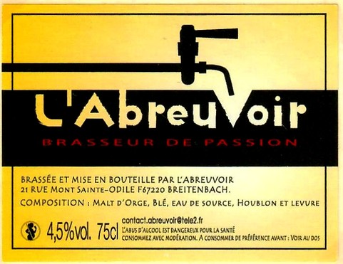 etiquette BRASSERIE L'ABREUVOIR 01