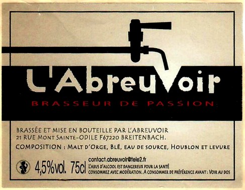 etiquette BRASSERIE L'ABREUVOIR 02