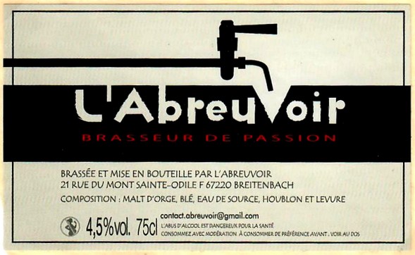 etiquette BRASSERIE L'ABREUVOIR 12