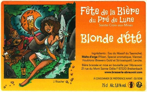 etiquette BRASSERIE L'ABREUVOIR 16