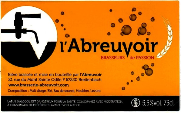 etiquette BRASSERIE L'ABREUVOIR 21