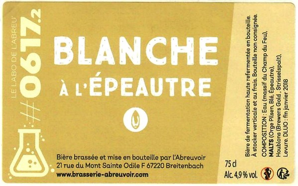 etiquette BRASSERIE L'ABREUVOIR 22