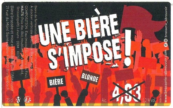 Etiquette BRASSERIE DE L'ABREUVOIR 40