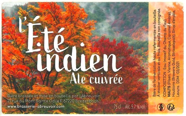 Etiquette BRASSERIE DE L'ABREUVOIR 42