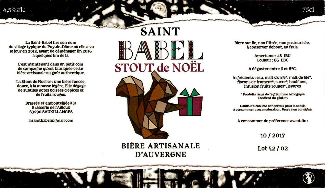 etiquette BRASSERIE DE L'AILLOUX 01