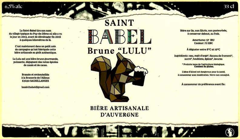 etiquette BRASSERIE DE L'AILLOUX 03