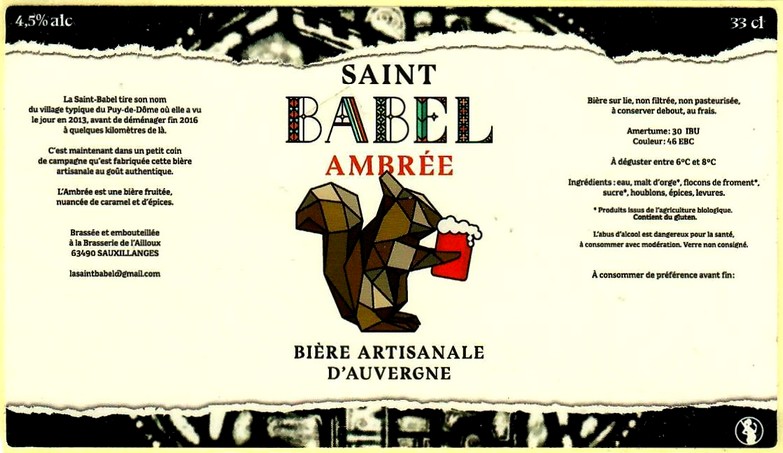 etiquette BRASSERIE DE L'AILLOUX 05