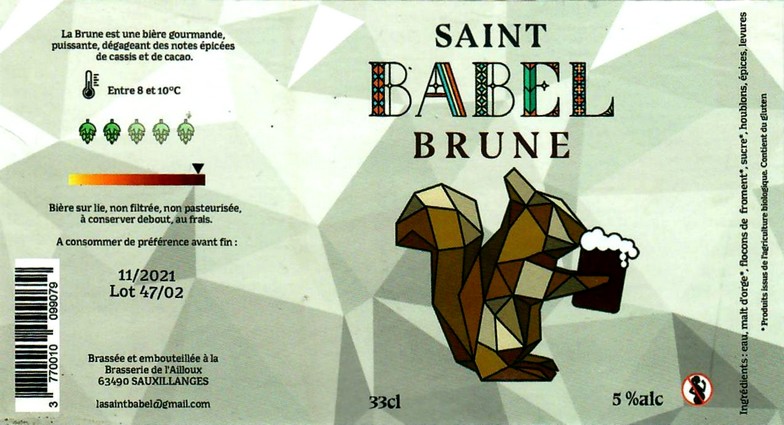 Etiquette BRASSERIE DE L'AILLOUX 10