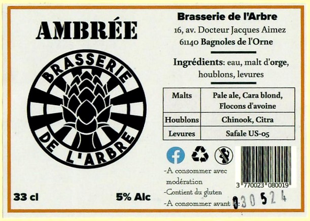 Etiquette BRASSERIE DE L'ARBRE 02