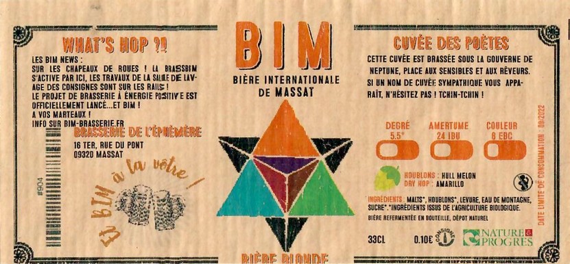 Etiquette BRASSERIE DE L'EPHEMERE 03