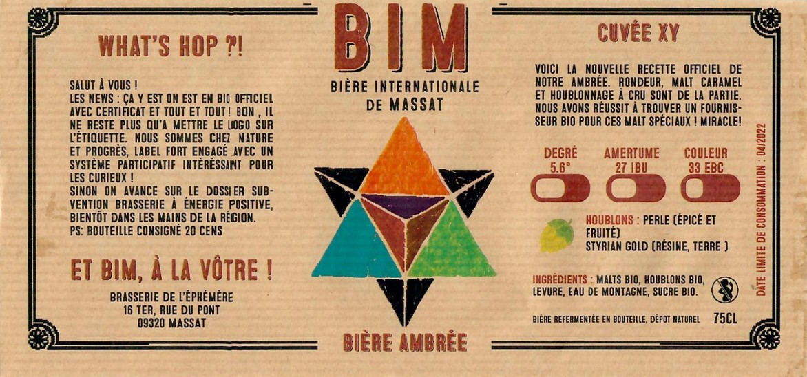 Etiquette BRASSERIE DE L'EPHEMERE 05